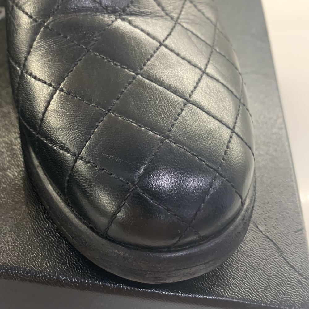 Chanel Black Quilted leather Pearl CC Logo Zip Boot Size 41.5 - Picture 12 of 15